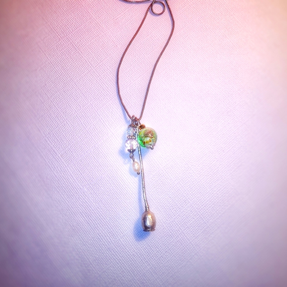Handmade mixed charm necklace